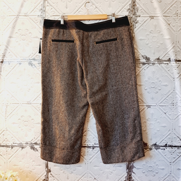 Baby Phat Jean Co Brown Tweed Cropped Pants- NWT - Picture 12 of 13